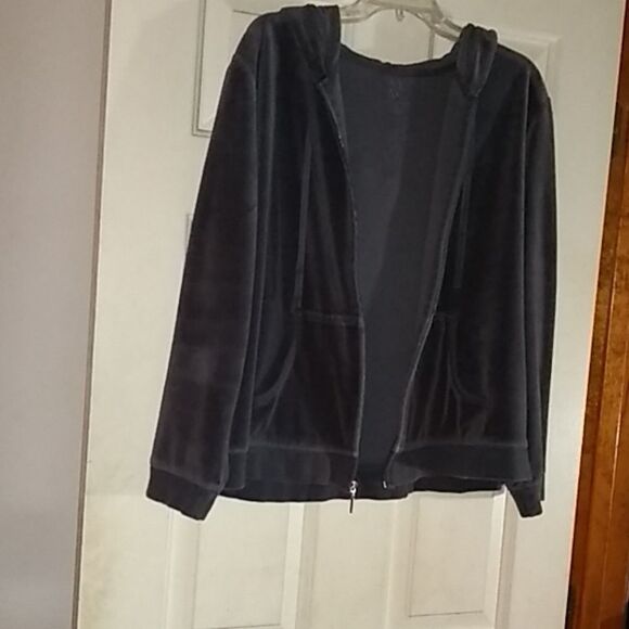 New York & Company Hoodie Women's XXL Pockets Zip Cotton Soft Stretchy Cozy - Picture 7 of 12